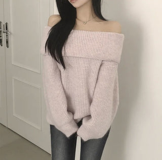 off-shoulder knit top