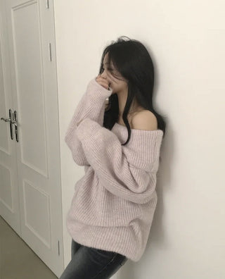 off-shoulder knit top