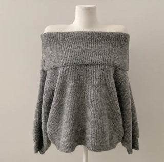 off-shoulder knit top