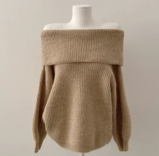 off-shoulder knit top