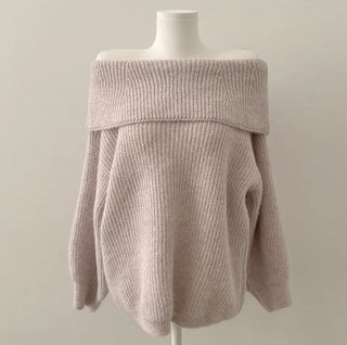 off-shoulder knit top