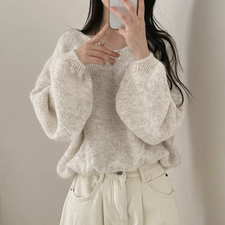 v-neck furry sweater
