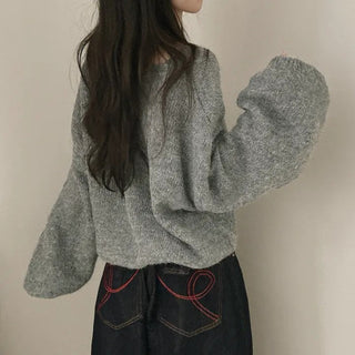 v-neck furry sweater