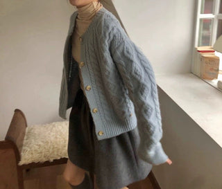 twist cardigan coat