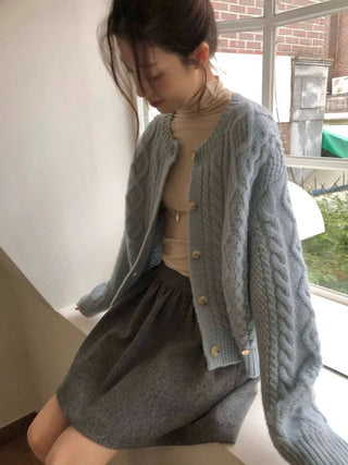 twist cardigan coat