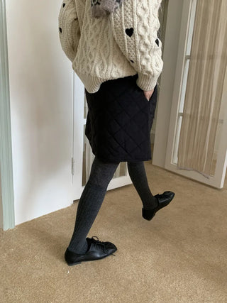 diamond quilted skirt