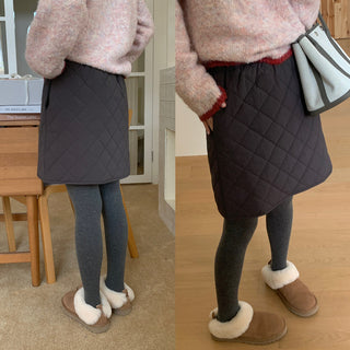 diamond quilted skirt