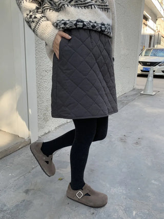 diamond quilted skirt