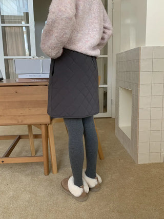 diamond quilted skirt