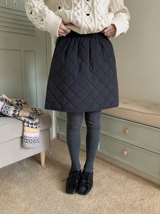 diamond quilted skirt