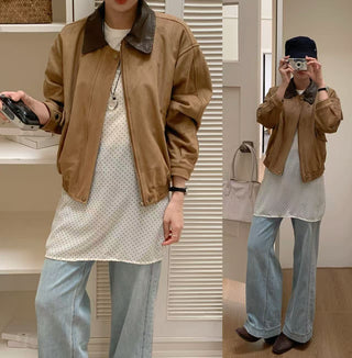 contrast velvet jacket