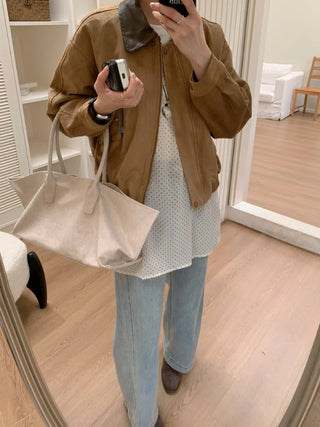 contrast velvet jacket