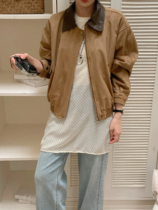 contrast velvet jacket