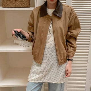 contrast velvet jacket