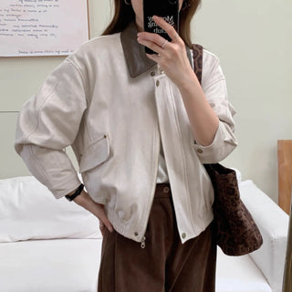 contrast velvet jacket