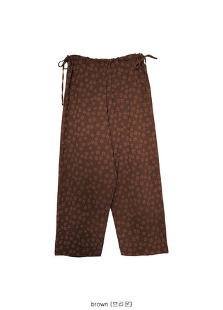 flower strap pants