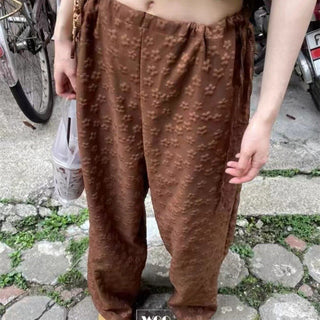 flower strap pants