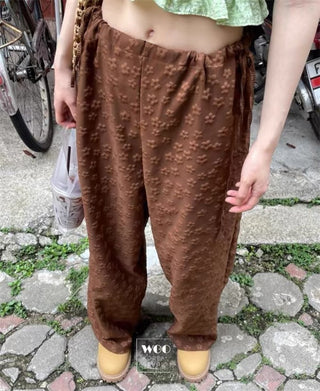 flower strap pants