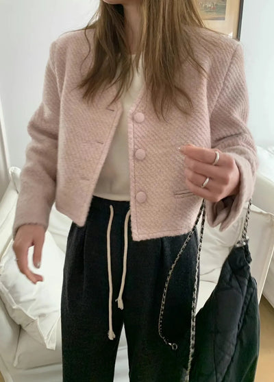 v-neck short jacket