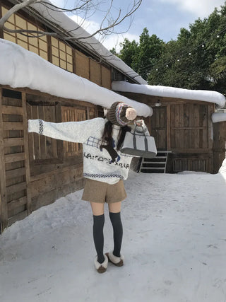 pony jacquard cardigan