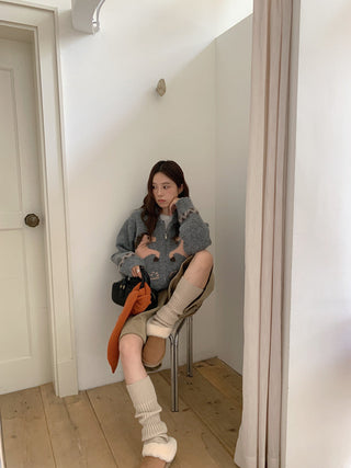 pony jacquard cardigan