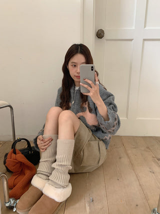 pony jacquard cardigan