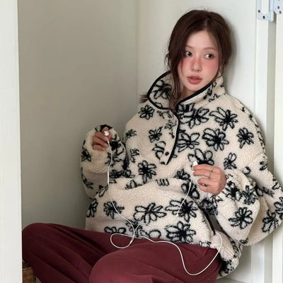striped padded coat
