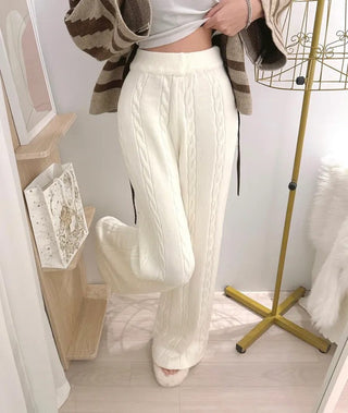wool wide pants