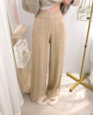 wool wide pants