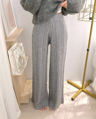 wool wide pants