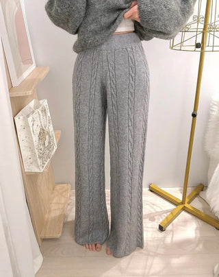 wool wide pants