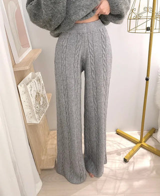 wool wide pants