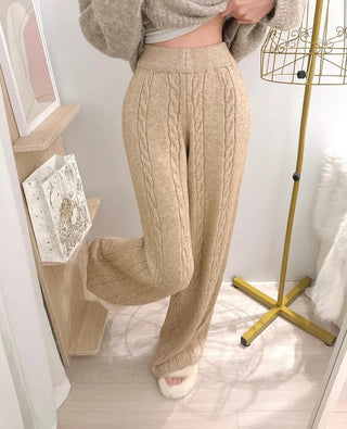 wool wide pants