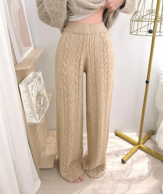 wool wide pants