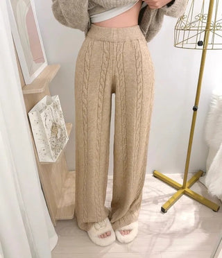 wool wide pants
