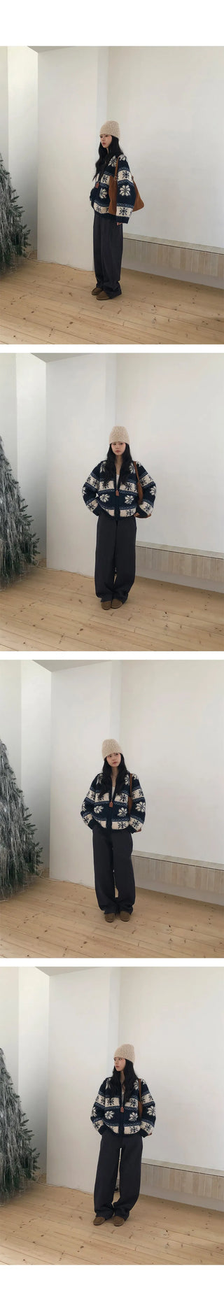 fairisland jacquard coat