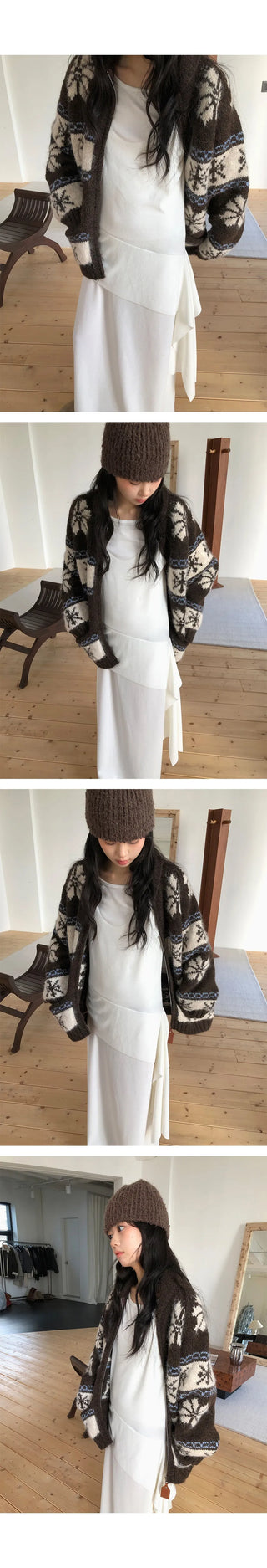 fairisland jacquard coat