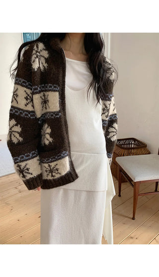 fairisland jacquard coat