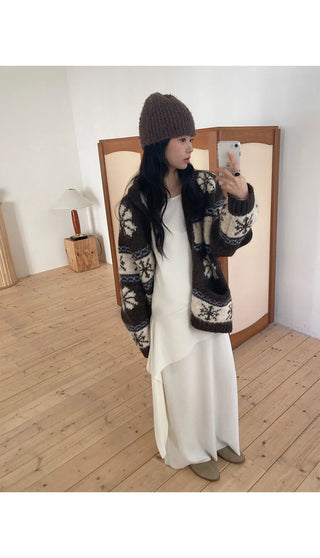 fairisland jacquard coat