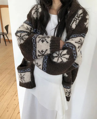 fairisland jacquard coat