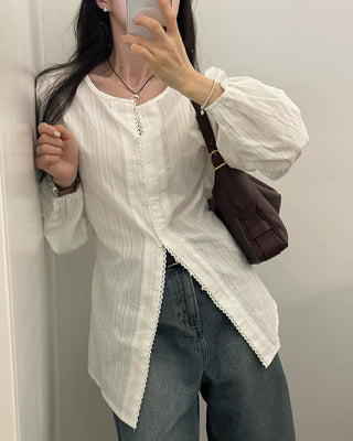 lace striped top