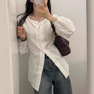 lace striped top