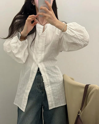 lace striped top