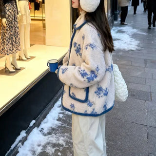 floral lamb coat