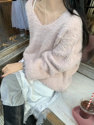 ribbon fur coat