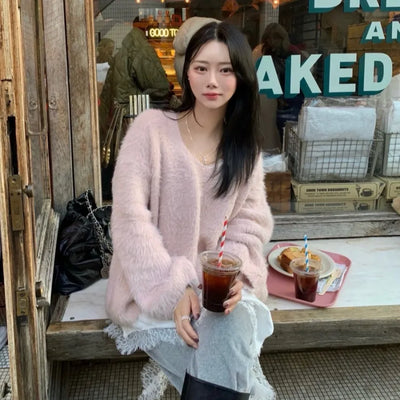 ribbon fur coat