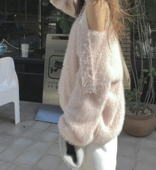 ribbon fur coat