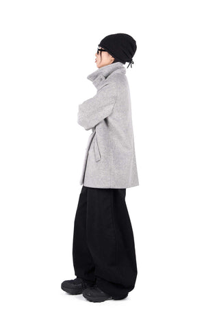 scarf wool coat