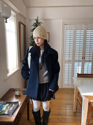 scarf wool coat