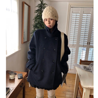 scarf wool coat